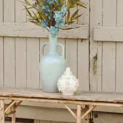 Fabrique de Styles Vase dame jeanne en grès fleurs h25cm - Delicio* Vases Et Soliflores