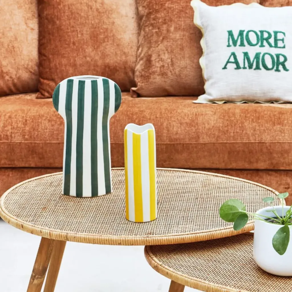 Fabrique de Styles Vase en grès écru h33cm - Patchuca* Vases Et Soliflores