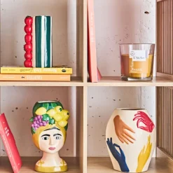 Fabrique de Styles Vase en porcelaine avec mains h22.5cm - Visage-Arty* Vases Et Soliflores