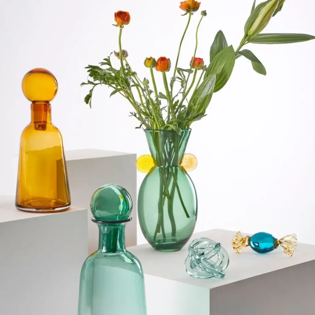 Fabrique de Styles Vase en verre d12xh32cm - Pop'S* Vases Et Soliflores