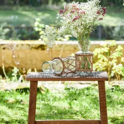 Fabrique de Styles Vase en verre et rotin h33cm - Fantine* Vases Et Soliflores