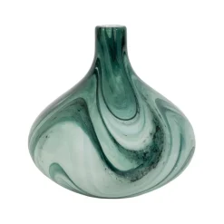 Fabrique de Styles Vase en verre vert et blanc h22cm - Silicio* Vases Et Soliflores