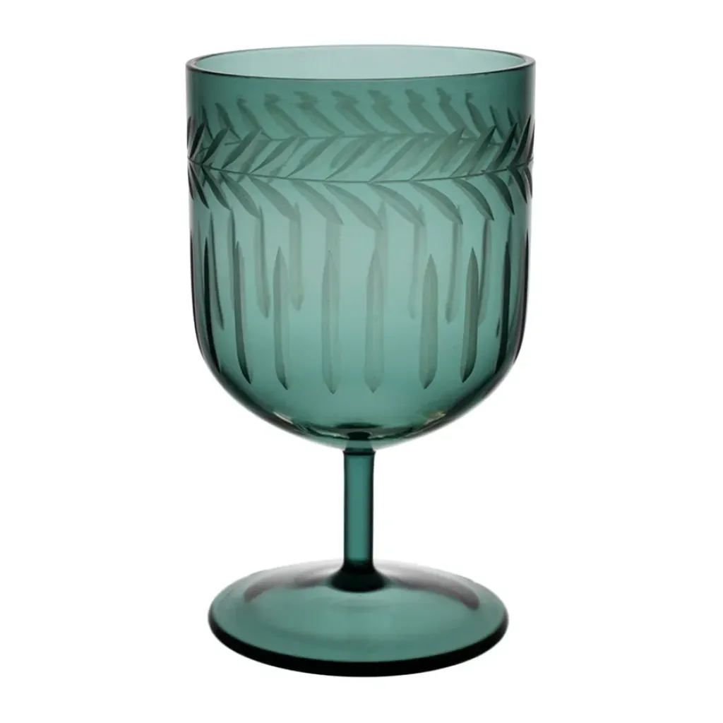 Fabrique de Styles Verre à pied en verre borosilicate émeraude 20cl - Azelie* Verres À Eau Et Gobelets