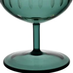 Fabrique de Styles Verre à pied en verre borosilicate émeraude 20cl - Azelie* Verres À Eau Et Gobelets