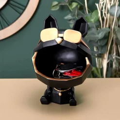 Fabrique de Styles Vide poche chien a lunettes noir* Petits Objets Déco