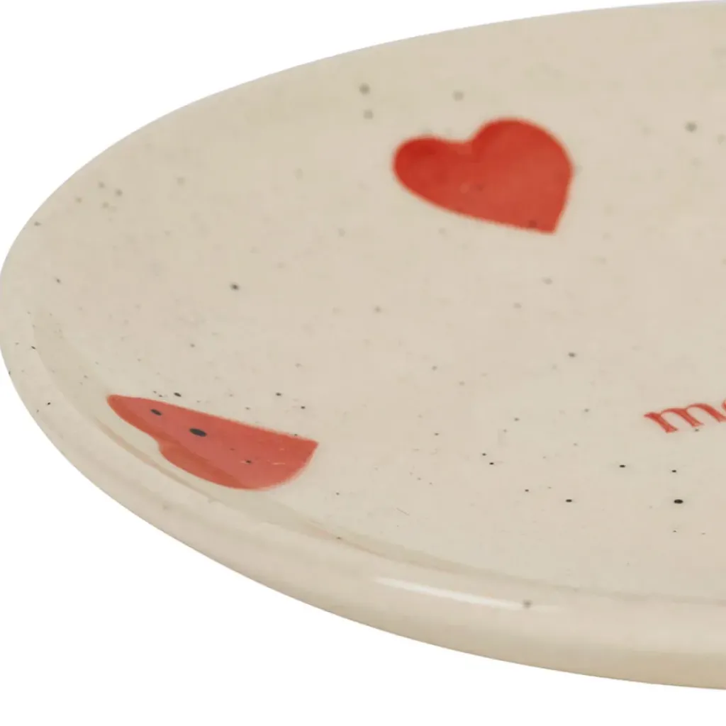 Fabrique de Styles Vide poche rond en grès moucheté d12cm - Famille* Petits Objets Déco